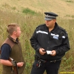 Gamekeeper being visited in Thames Valley